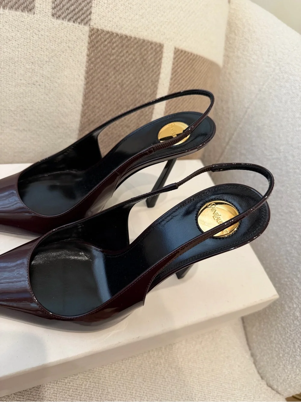 SAINT LAURENT Vendome Pumps 110 Merlot - Picture 2 of 10